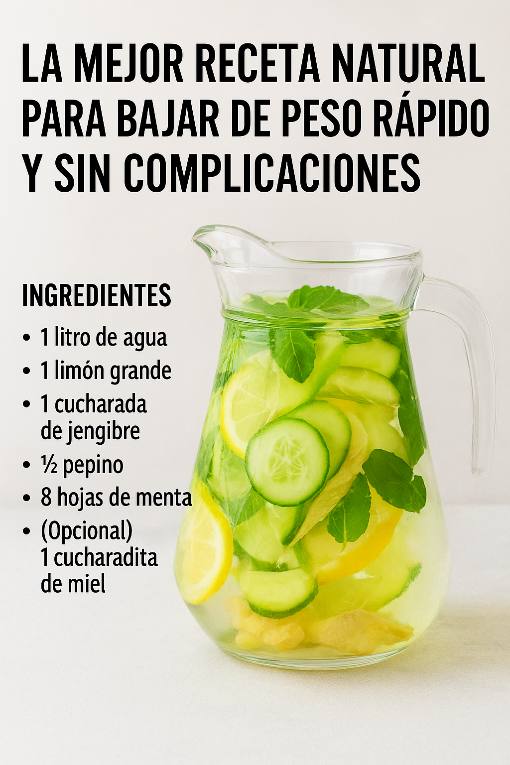 La Mejor Receta Natural para Bajar de Peso Rápido y Sin Complicaciones